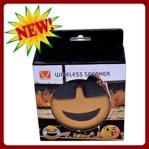 Maiz YM-032 Wireless Bluetooth Speaker Emoji Sunglasses‎ Portable Yellow New